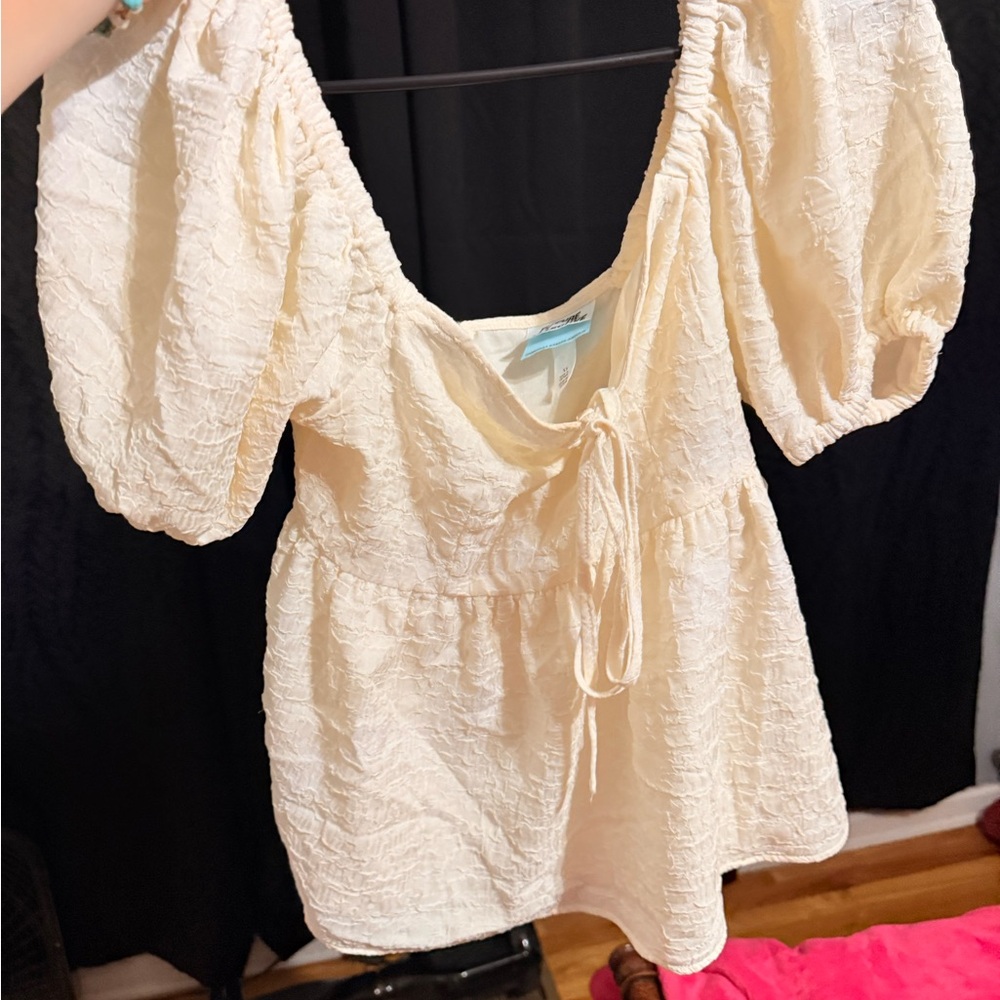 Elegant Cream Women's Top